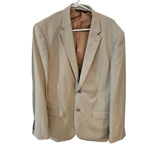 Caravelli Two piece 44L 38W Button Tan Blazer and 50L 46W Pants Model: Oxford 2B